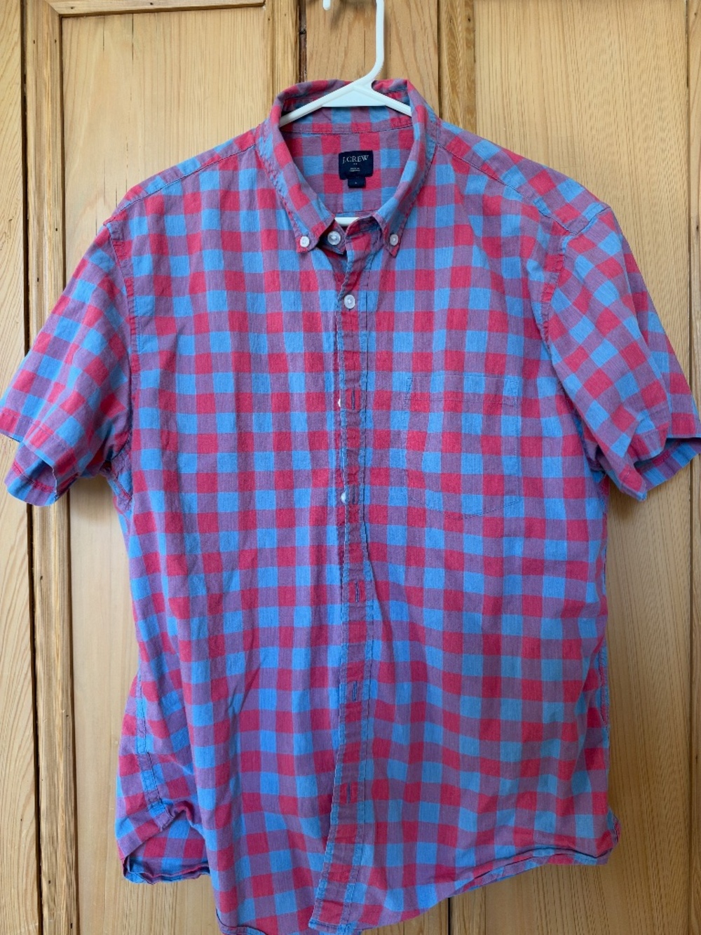 J Crew Slim Short-sleeve Button Down shirt, Size L
